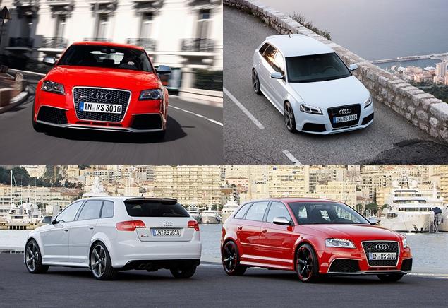 Если в красном цвете с серебристой отделкой хэтчбек RS 3 Sportback похож на агрессивного подростка в спортивном костюме и кроссовках, то белая "эРэСка" - сама сдержанность. Ее истинный нрав выдают только раздутые колесные арки, массивные колеса и глубокие воздухозаборники в переднем бампере.