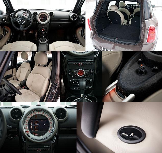 Интерьер "Кантримена" оформлен в полном соответствии с канонами MINI. Отдельно стоит упомянуть кресла. В кроссовере они, как и у всех остальных MINI, словно сшиты по индивидуальной мерке. А еще у MINI впервые появились кнопки управления задними стеклоподъемниками. И они дизайнерам удались - смотрите сами, на фото внизу справа.