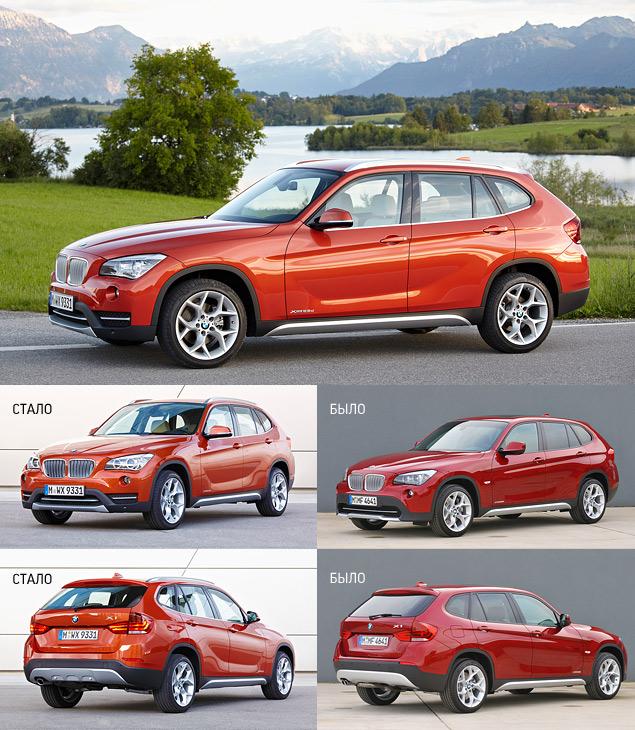 Стандартный набор для фэйслифтинга: бамперы, фары и повторители указателей поворота в зеркалах. Многие ругали предыдущий BMW X1 за излишнюю тяжеловесность «передней челюсти». После рестайлинга пропорции автомобиля не изменились, но из-за другой формы его нижней части кроссовер теперь уже меньше похож на постаревшего боксера с мощной челюстью. Сзади обновленный Х1 узнать еще сложнее: тут чуть доработали бампер и диффузор.