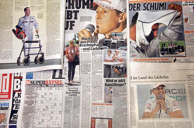 Немецкая пресса не вынесла уход Шумахера на первые полосы, однако внимания этому событию уделила немало