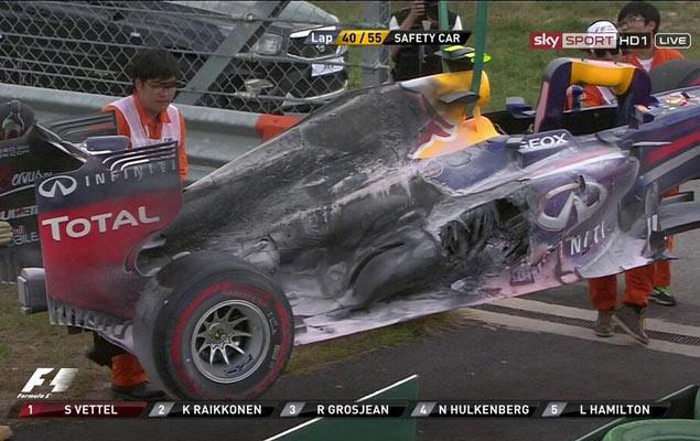 То, что осталось от болида Уэббера