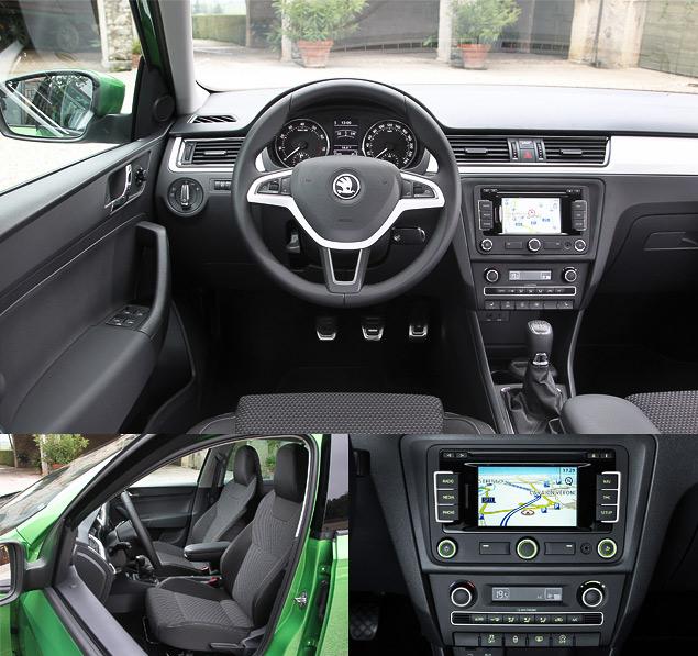 Салон столь же добротен, сколь и скучен. Впрочем, если упаковать Rapid под завязку, тут будут и климат-контроль, и навигация, и полный электропакет -- вполне достаточный набор для «бюджетника»