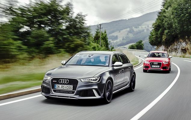 Через секунду красный Audi RS Q3 станет лишь красной точкой в зеркале заднего вида "шестерки"