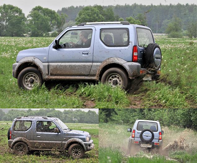 Короткая колесная база не только улучшает геометрическую проходимость, но и делает Jimny особенно "вертлявым" на скользком покрытии. Аккуратнее с заносами!