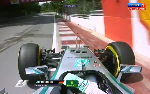 Еще чуть-чуть, и Росберг бы отдыхал за пределами трассы