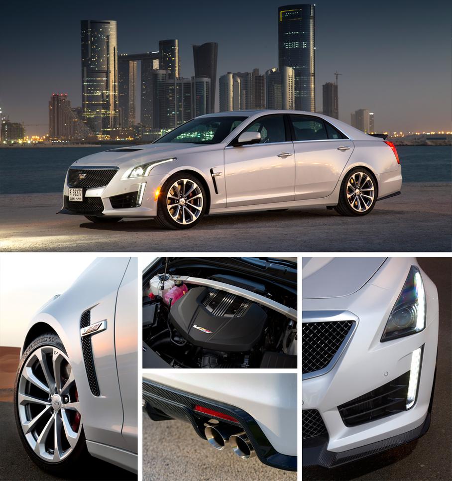 Cadillac CTS-V красив в своем величии. Он большой и сердитый: настроение от его облика задают множество вентиляционных отверстий – в бампере, в капоте, в передних крыльях. Причем все они сделаны не просто так, а для дела – для охлаждения 6,2-литрового монстра, едва умещающегося под капотом седана. Четыре патрубка выпускной системы издают рык покруче иерихонских труб. А чтобы не поцарапать красивый сплиттер о бордюр – есть отдельная видеокамера, транслирующая картинку происходящего перед бампером.