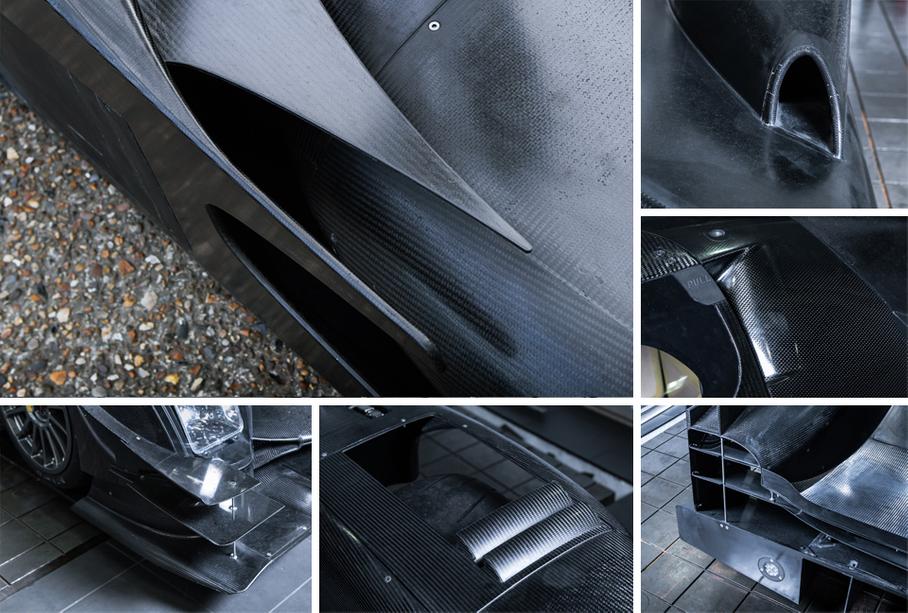 Все ключевые отличия в аэродинамике прототипа ORECA 05 от Ligier JS P2 показаны на этом коллаже