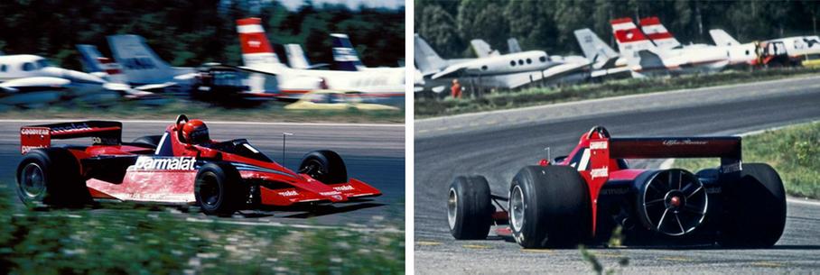 Brabham BT46B тоже использовал принципы автомобиля-пылесоса, победил в первой же гонке и сразу же оказался вне закона — вентилятор был признан подвижным аэродинамическим элементом.