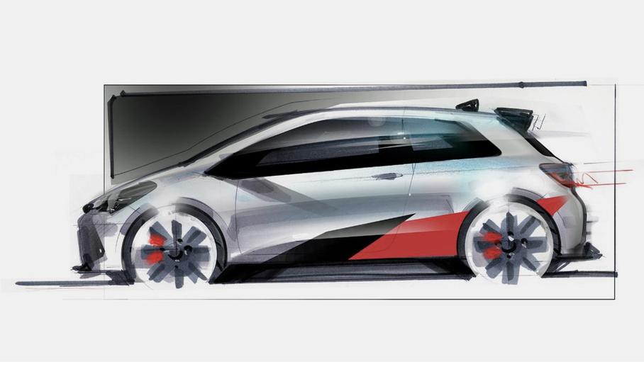 Официальный тизер «заряженной» Toyota Yaris, который был опубликован во время презентации раллийной команды компании.