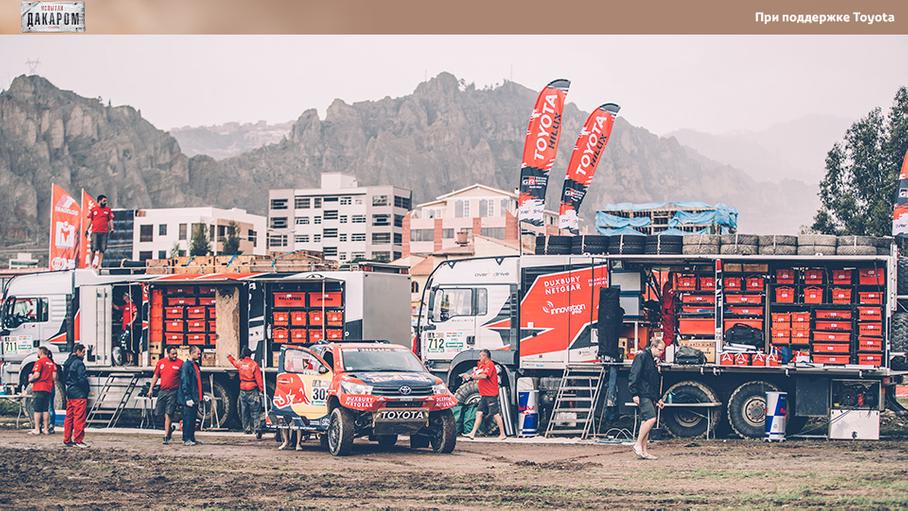 Девятый этап «Дакара» отменили из-за оползня