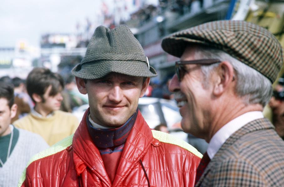 1968 год: Фердинанд Пиех вместе с главой пресс-службы Фрицем Хушке фон Ханштайном в Ле-Мане