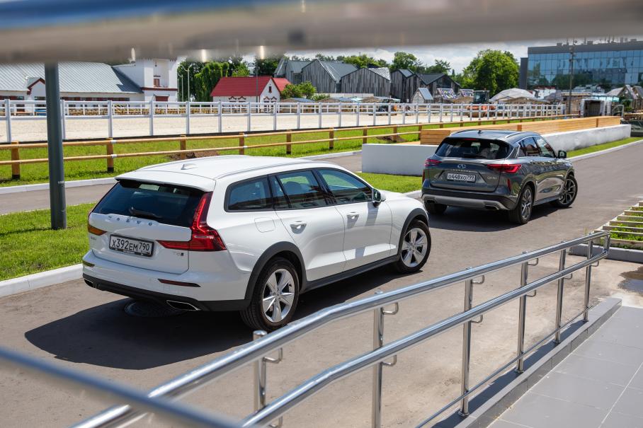 Такая разная вседорожность: универсал Volvo V60 Cross Country и кроссовер Infiniti QX50