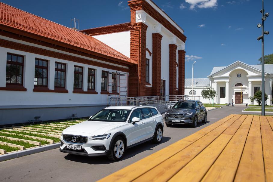 Такая разная вседорожность: универсал Volvo V60 Cross Country и кроссовер Infiniti QX50