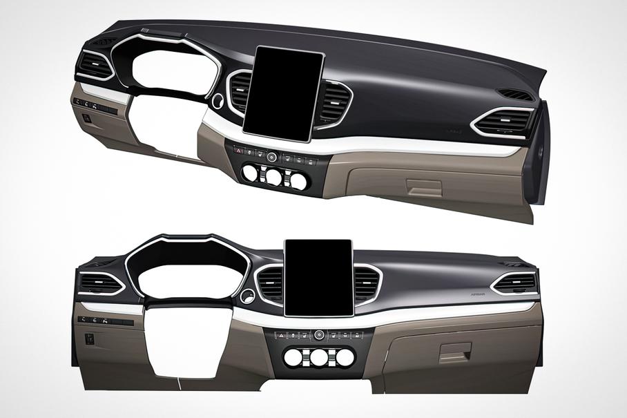 Оформление передней панели топовой Lada Vesta NG