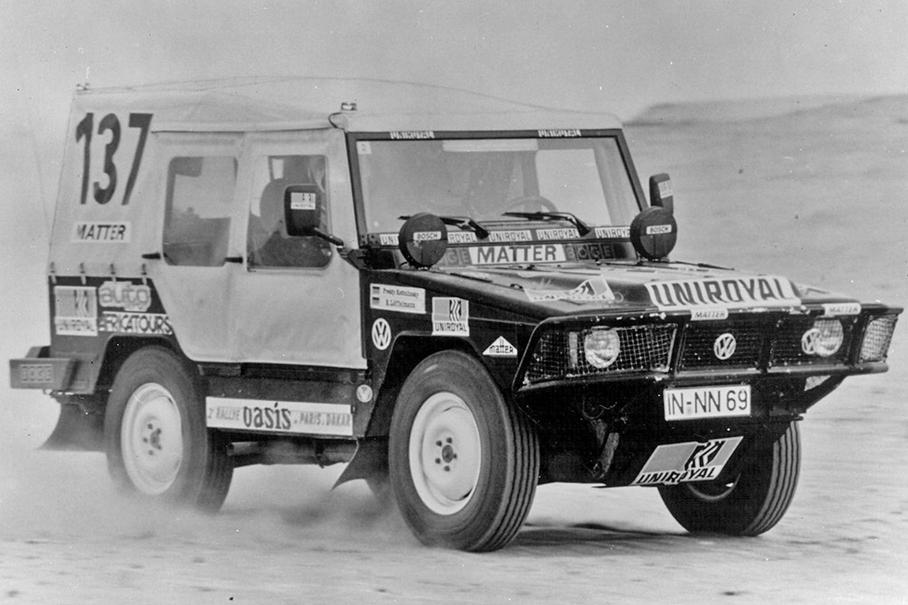 Фредди Коттулински ведёт свой Iltis к победе. Сейчас эта машина экспонируется в музее Volkswagen