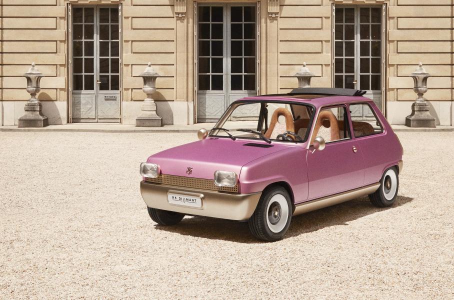 Renault 5 превратили в электрический рестомод с рулём из мрамора и карбона