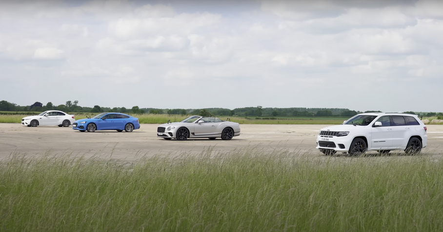 Audi, Bentley, BMW и Jeep сравнили в дрэг-рейсинге