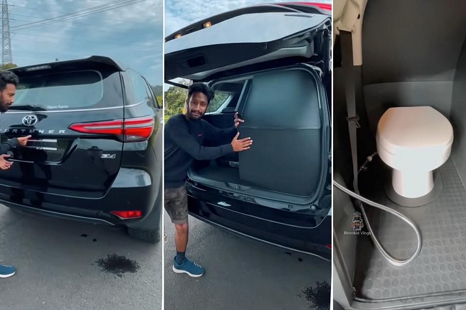 Посмотрите на внедорожник Toyota с отдельной туалетной кабинкой