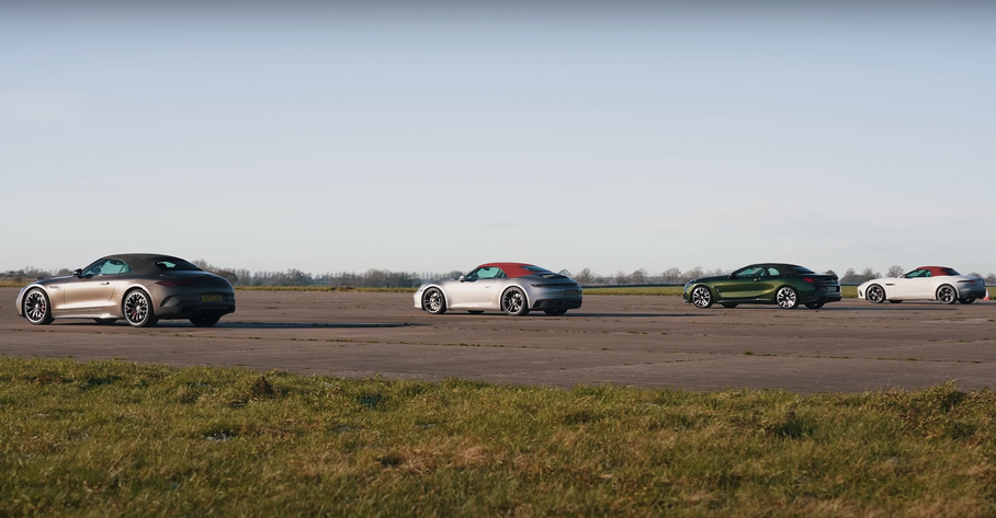 Блогеры устроили гонку мощных премиальных кабриолетов