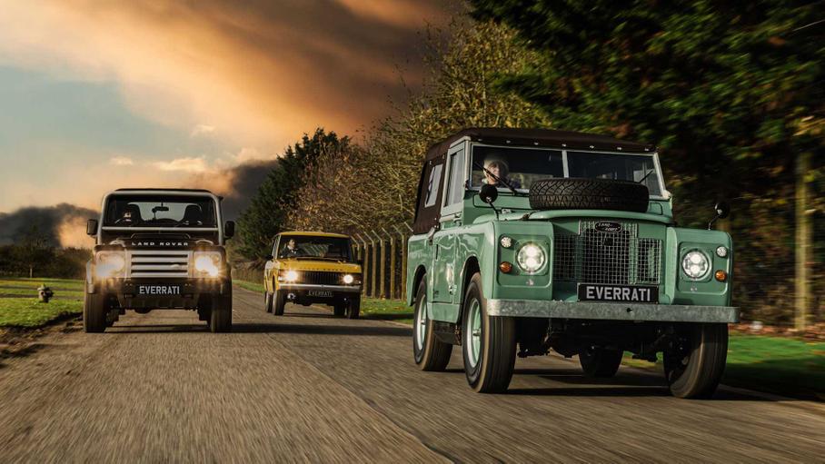 Everrati показала электрокары на базе классических Range Rover и Land Rover Defender