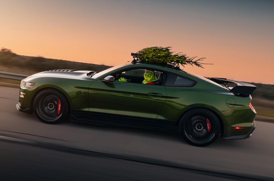 Видео: рождественскую елку прокатили на скорости 309 километров в час