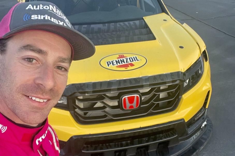 Чемпион IndyCar испытал пикап Honda с мотором болида