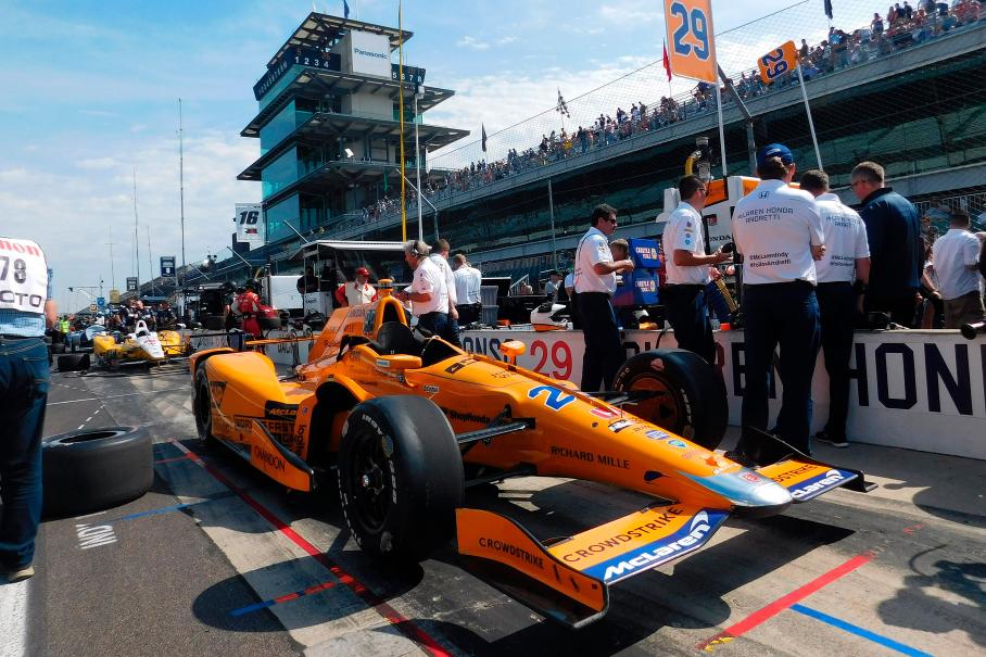 Dallara, на которой Фернандо Алонсо стартовал в Индианаполисе