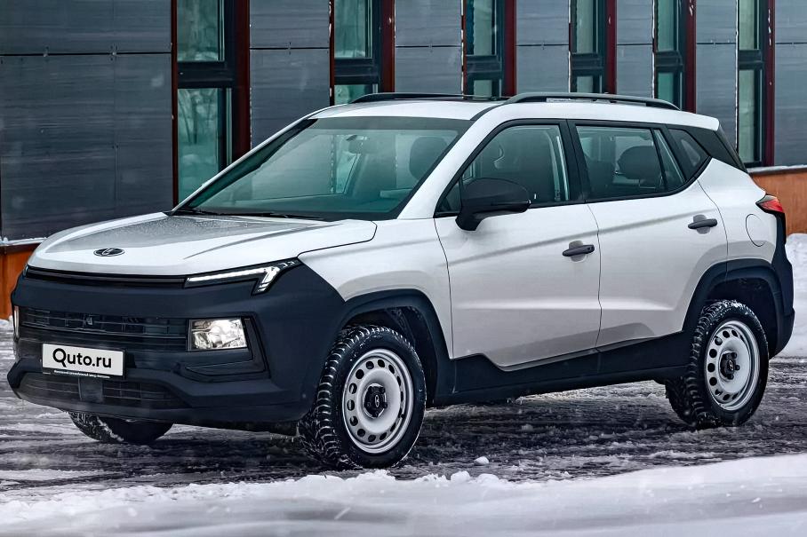 Показано изображение очень дешевой версии кроссовера «Москвич 3»