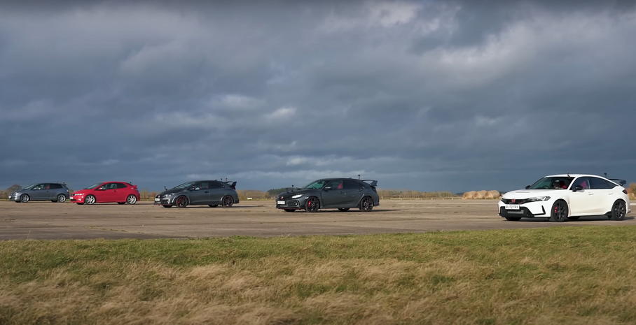 Видео: пять поколений Honda Civic Type R сравнили в гонке по прямой