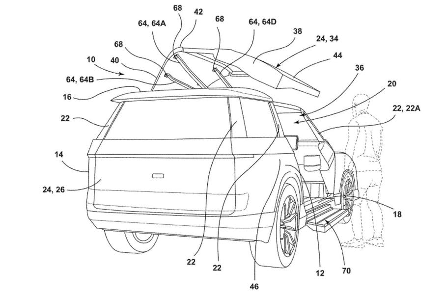 Ford запатентовал кроссовер с огромной дверью-крылом
