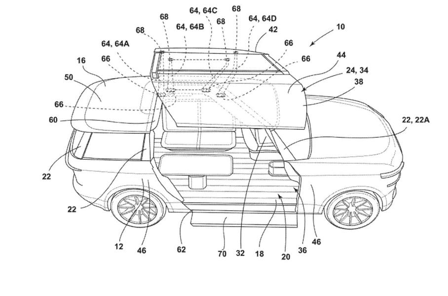 Ford запатентовал кроссовер с огромной дверью-крылом