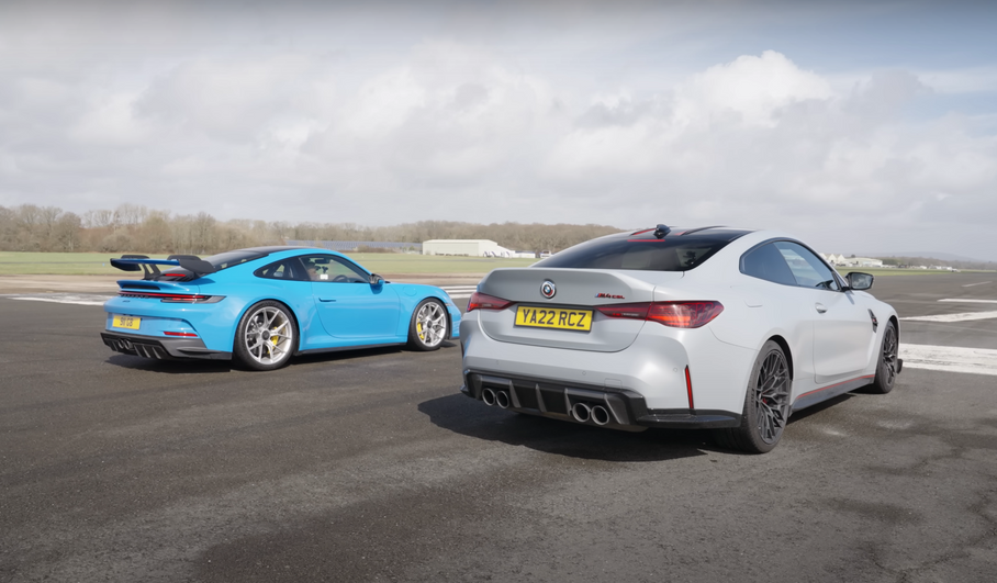 Видео: Porsche 911 GT3 и BMW M4 CSL сравнили в гонке по прямой