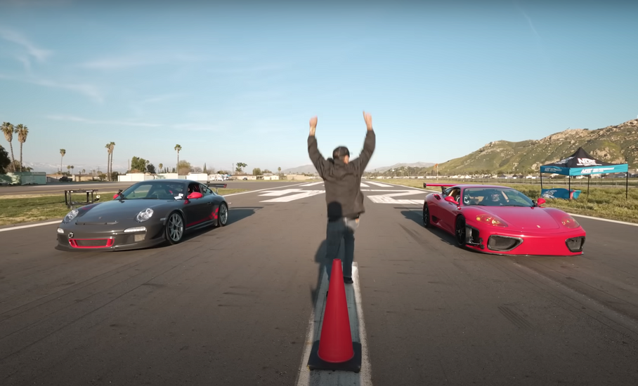 Видео: Ferrari 360 Modena и Porsche 911 GT3 сравнили в гонке по прямой