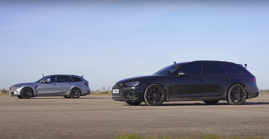 Видео: «заряженные» универсалы Audi и BMW сравнили в гонке по прямой