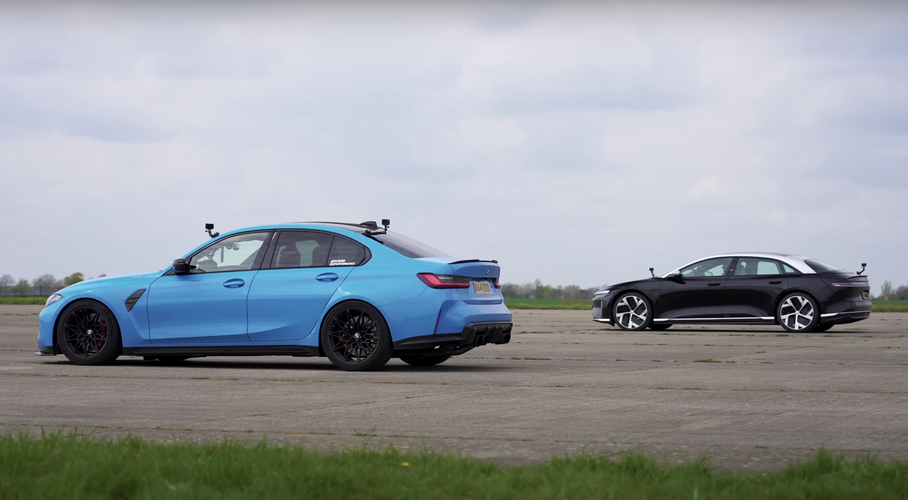 Видео: дуэль электроседана Lucid Air против «заряженного» BMW M3