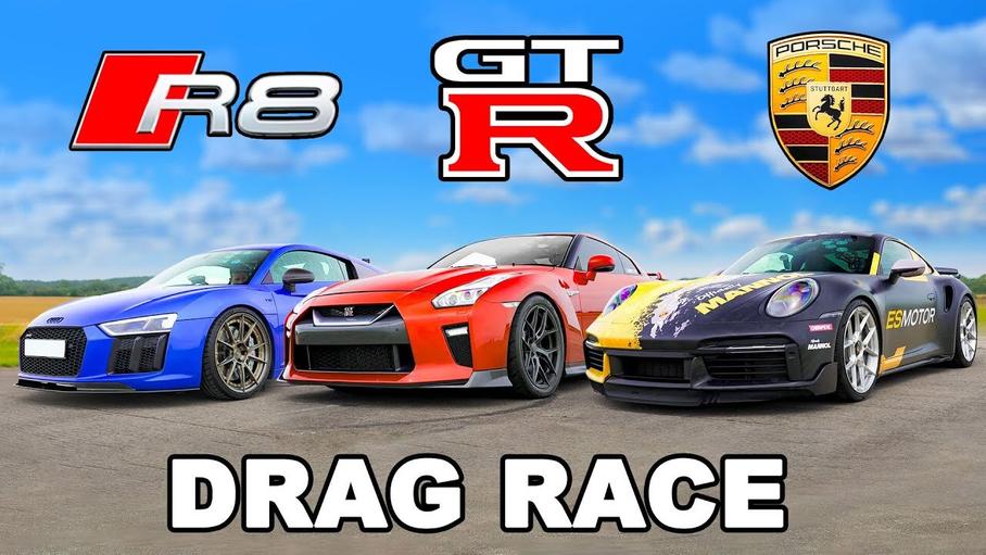 Видео: три доработанных суперкара устроили гонку по прямой