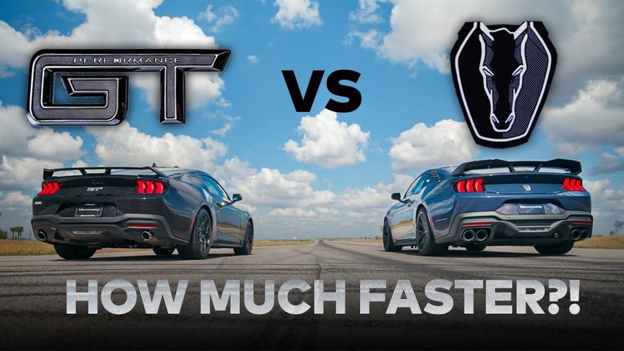 Видео: дуэль Ford Mustang GT и «тёмной лошадки» Dark Horse