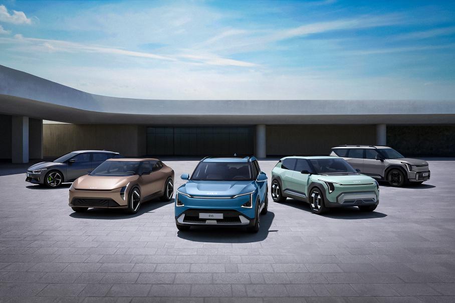 Kia EV6, Kia EV4 Concept, Kia EV5, Kia EV3 Concept и Kia EV9 GT-Line
