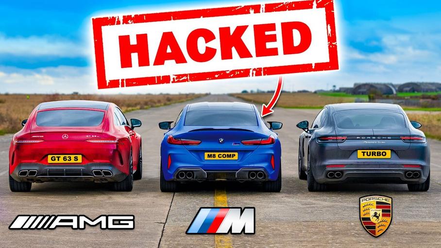 Видео: «заряженные» лифтбеки Mercedes-AMG и Porsche устроили гонку с четырёхдверным купе BMW