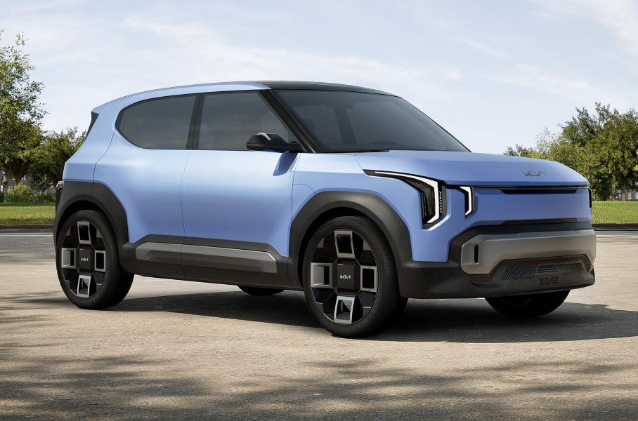 Kia EV2: бюджетный электрический кроссовер с салоном-трансформером