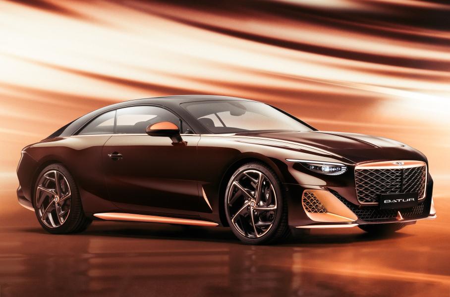 Bentley показала купе Batur, отделанное розовым золотом