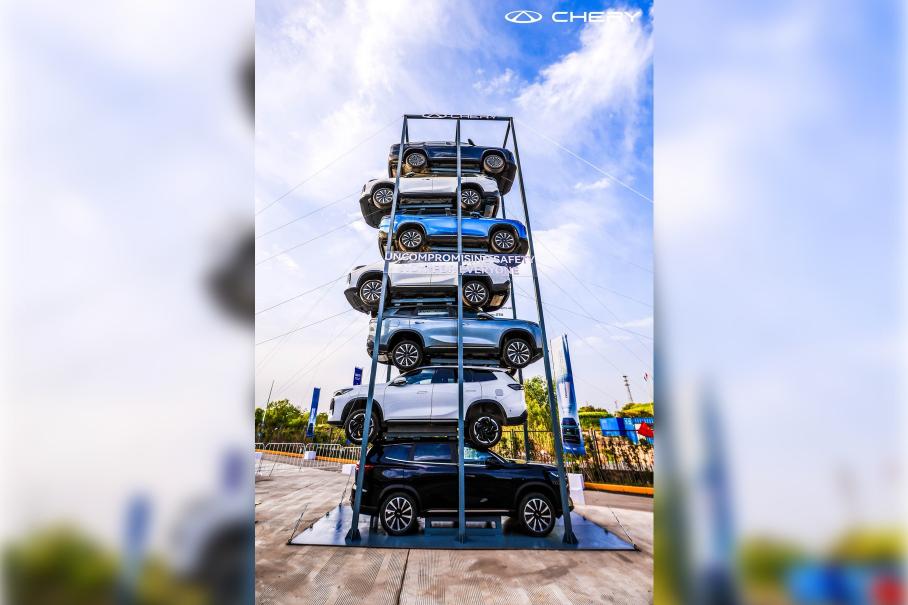 Chery Tiggo 8 испытали на прочность: кроссовер выдержал экстремальное давление