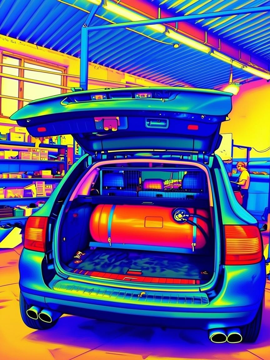 Автомобиль Porsche Cayenne с газобаллонным оборудованием