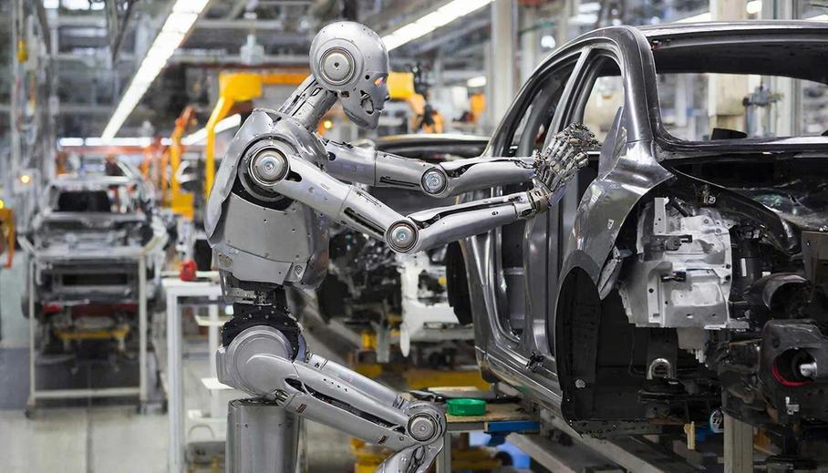 Сборка автомобиля роботом