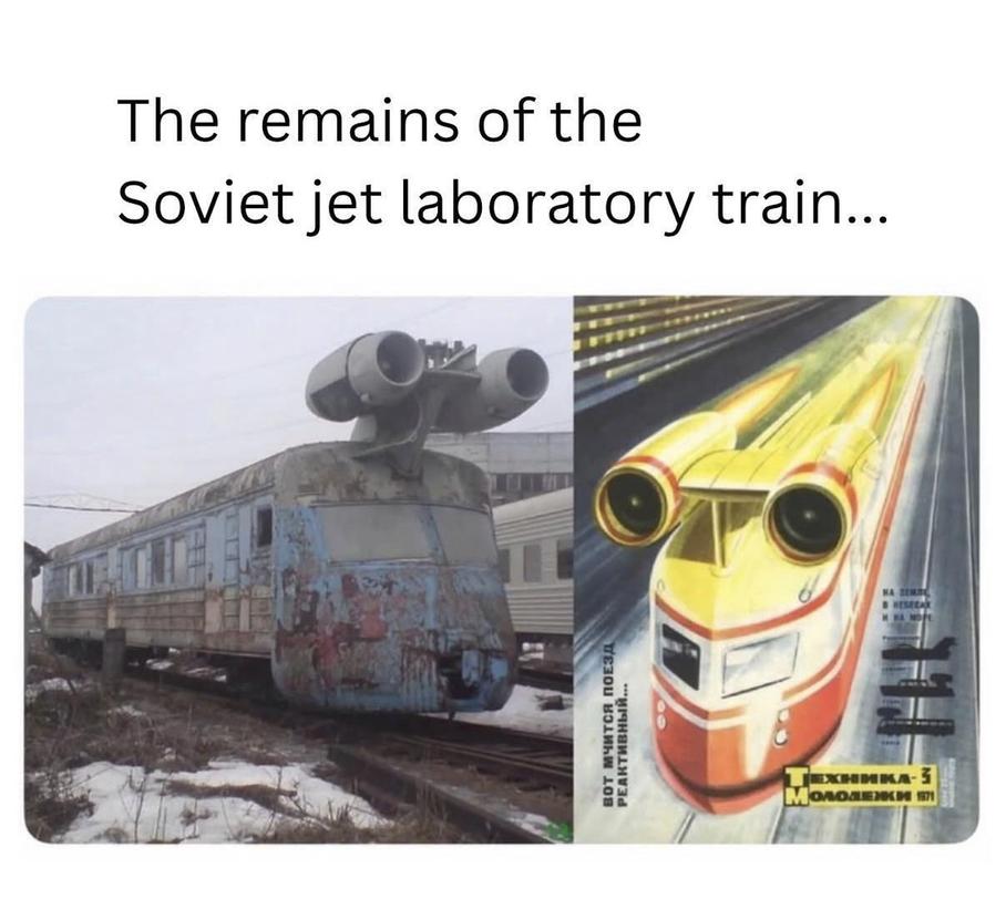 Американцев напугали фотографии советского реактивного поезда